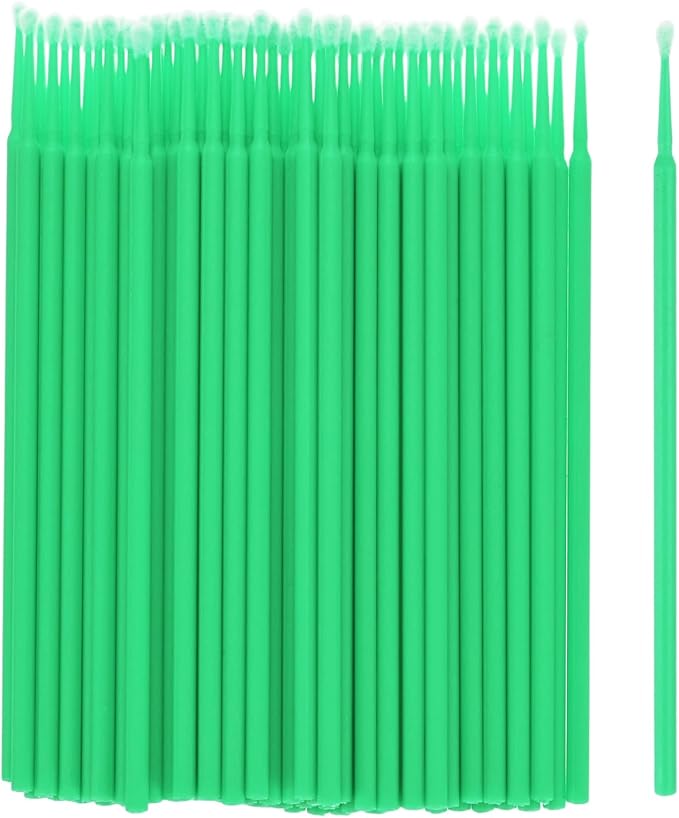 M METERXITY 100-Pack Pollinator Brush, 0.08inch/2mm Plastic Vegetable Pollinator Pen Manual Pollination Tool for Gardening/Greenhouse/Hydroponic Plants/Flower [Light Green]