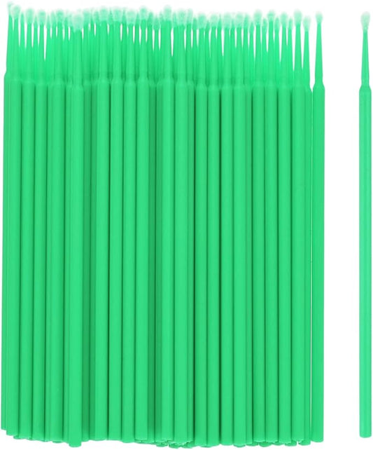 M METERXITY 100-Pack Pollinator Brush, 0.08inch/2mm Plastic Vegetable Pollinator Pen Manual Pollination Tool for Gardening/Greenhouse/Hydroponic Plants/Flower [Light Green]