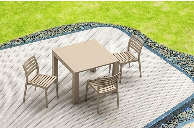 Compamia Vegas 55" Extendable Patio Dining Table in Dove Gray, Commercial Grade