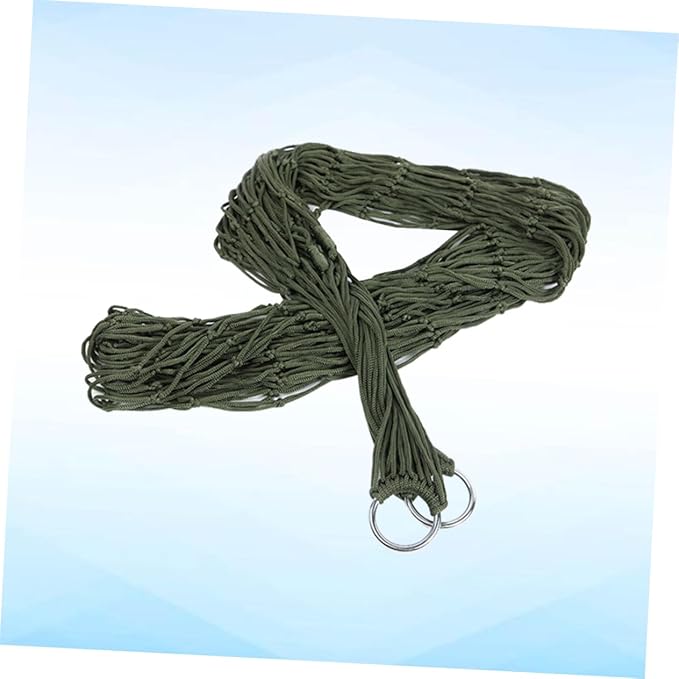 LIOOBO 2pcs Portable Nylon Hammock Sleeping Swing Bed for Outdoor Leisure Army Green Durable Breathable for Camping Hiking and Relaxing Pool Lake
