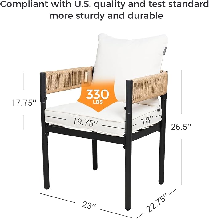 Grand patio 7-Piece Expandable Table Dining Set for 6 to 10, Aluminum Outdoor Dining Table with Glass Tabletop, Metal Woven Wicker Fixed Patio Chairs with Cushions for Yard, Poolside, Deck (Natural)