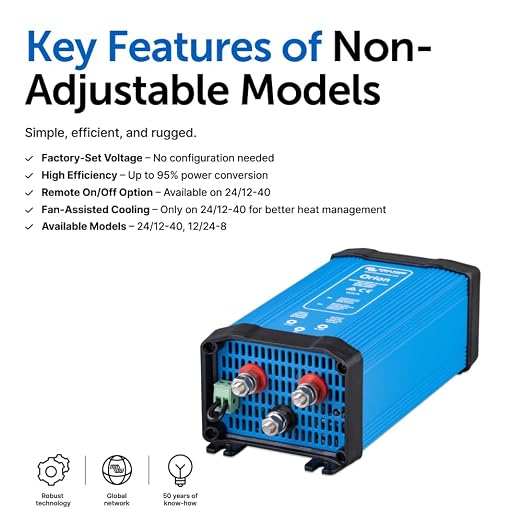 Victron Energy Orion 24/12-Volt 70 amp DC-DC Converter | Non-isolated, High power