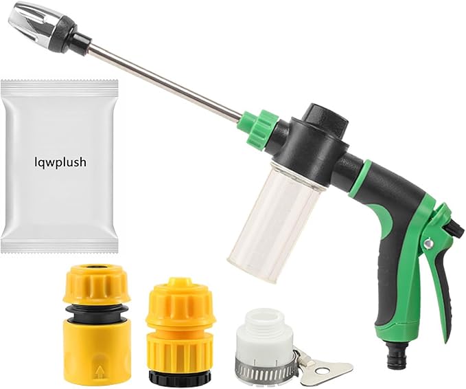 Hose Hawk Pro Pressure Washer Gun Professional Water Handheld Power Washer Gun with 360° Rotating Nozzless, 4 Spray Modes Multi Function for Cleaning Yard Car Driveways (Green)