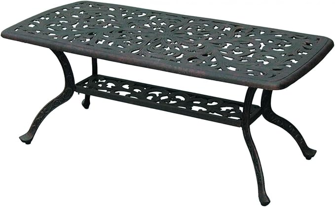 Darlee Series 80 Patio Coffee Table in Antique Bronze