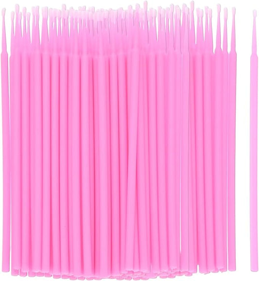 M METERXITY 200-Pack Pollinator Brush, 0.08inch/2mm Plastic Vegetable Pollinator Pen Manual Pollination Tool for Gardening/Greenhouse/Hydroponic Plants/Flower [Pink]