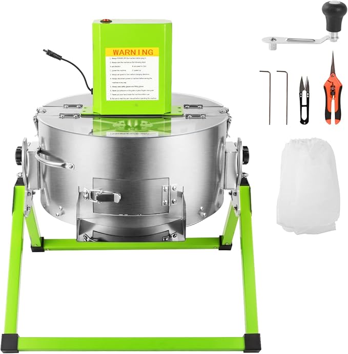 16 Inch Columnar Bud Leaf Trimmer Machine, Hydroponic Dry Wet Trimming Reaper Bowl with Sharp Stainless Steel Blade, Spin Cutting, for Plant Bud and Flower