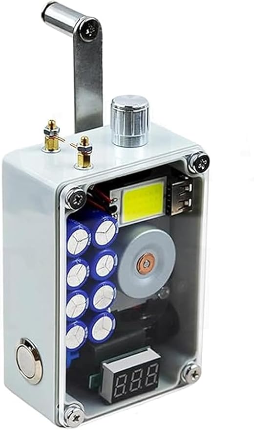 Hand Generator, Portable Lighting Ignition Usb Charging, Camping Equipment Outdoor Accessories Emergency Tool Hand for 2 Minutes, Can Ignite 40-50 Times