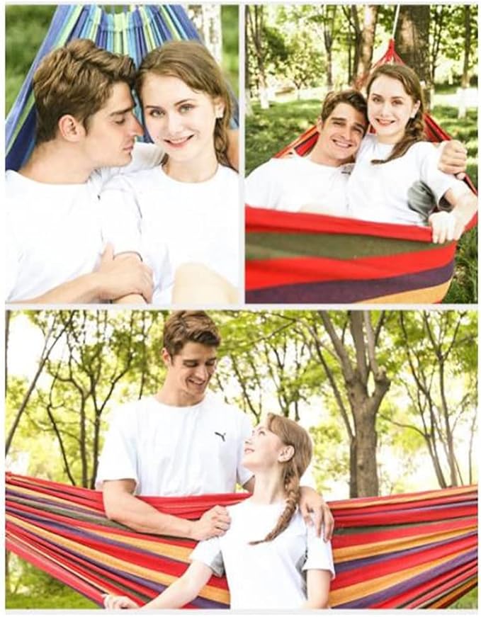 Outdoor Hammock Anti-Rollover Travel Camping Portable Hammock Hanging Chair Outdoor Portable Camping Travel Equipment (Color : Red, Size : 200 * 100cm)