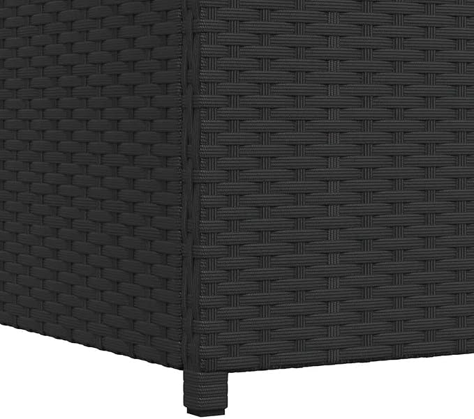 vidaXL Outdoor Storage, Deck Box with Lid, Patio Cabinet, Storage Chest for Outdoor Cushions Throw Pillows Garden Tools Pool Supplies, Black