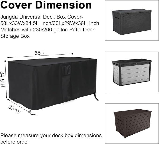 Outdoor Furniture Cover for Keter Unity XL Portable Table and XXL 230 Gallon Deck Box,Waterproof