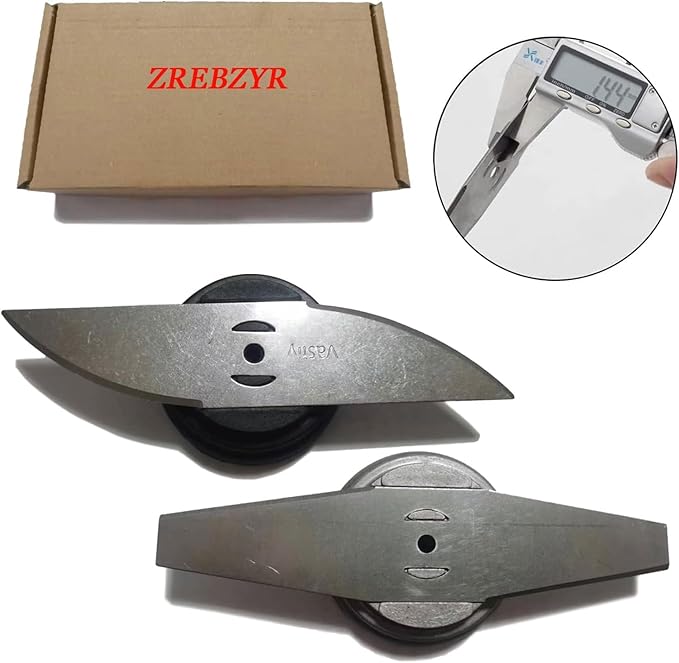 Replacement Weed Wacker Blades, Metal S Type 6" Fits 0.2" Arbor, Set of 4