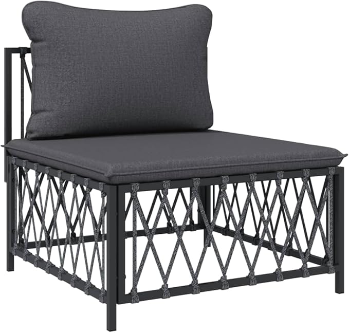 Patio Furniture Sets,Outdoor loveseat,Patio Conversation Sets,4 Piece Patio Lounge Set with Cushions Anthracite SteelSuitable for Patio, Garden, Gazebo Low
