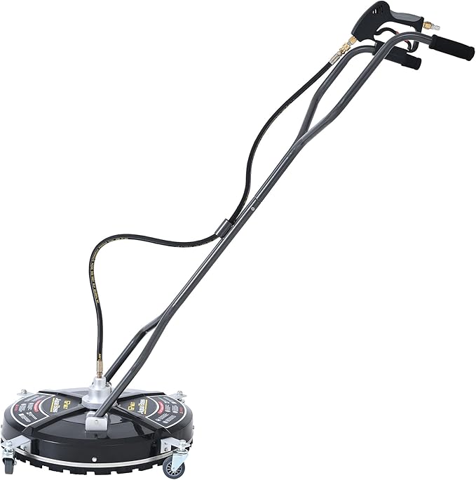 22 Inch Surface Cleaner for Pressure Washer, Dual Handles Surface Cleaner with 4 Wheels, Pressure Washer Attachments for Driveway Concrete Sidewalks Patio, 4500 PSI, 3/8" Quick-Connect