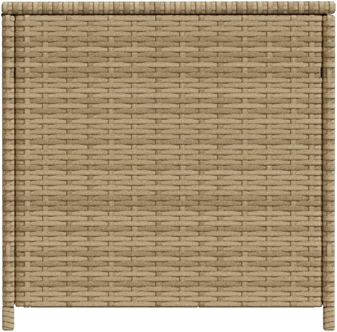 Wicker Outdoor Deck Box, Outdoor Garden Storage Box with Lid, PE Rattan Storage Container for Pillows, Cushions, Gardening Tools, 78.7"x19.7"x22.8" Mix Beige