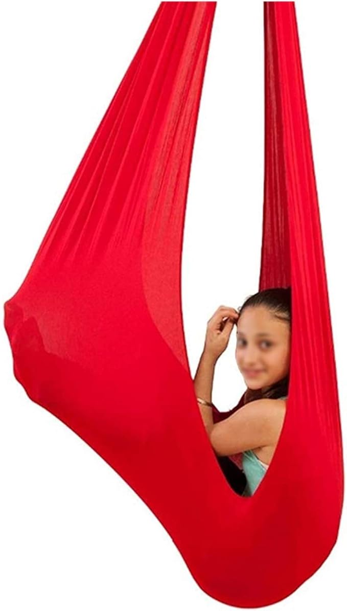 Elastic Kids Swing Seat Multifunctional Children Cuddle Hammock Aerial Yoga Sensory Hammocks for Autism ADHD ADD (Color : C, Size : 150 x 280 cm (L x W).)
