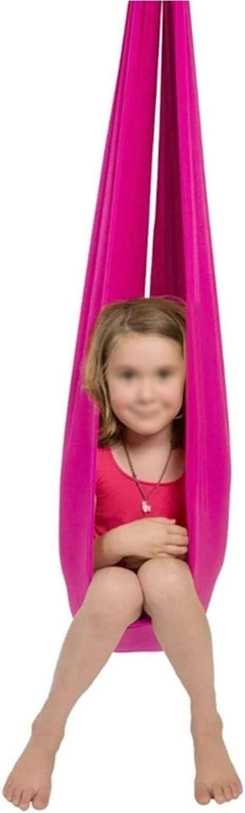 Therapy Swing Sensory Cuddle Hammock Home Outdoor for Kids Child and Teens Autism ADHD Aspergers Load Up to 440LB with Special Needs Children Toy Swing (Color : Rose red, Size : 100 x 280 cm)