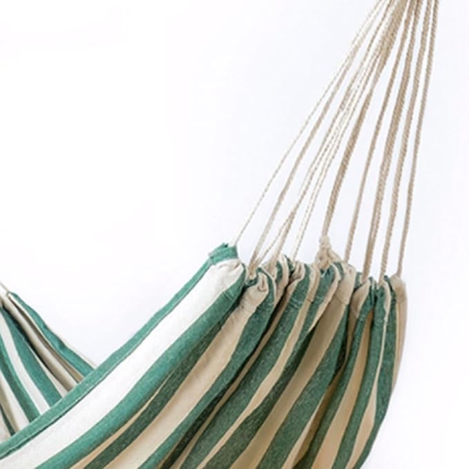 Portable Canvas Hammock Multipurpose Camping Indoor Dormitory Washable Portable Easy to Install Hammock Comfortable(Green)