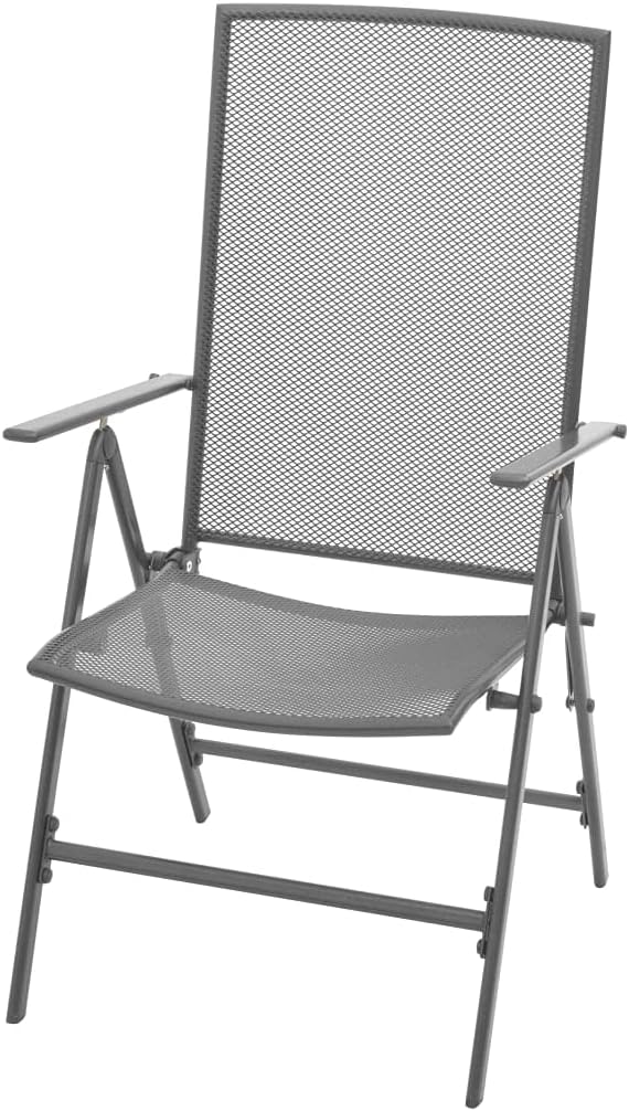 3 Piece Patio Dining Set, Outdoor Lounge Sets Patio Conversation Set Front Porch Furniture Porch Furniture Set for Negotiation Area Garden Exhibition Piazza Steel Anthracite