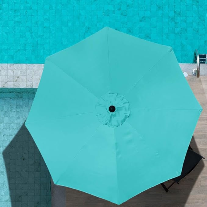 ontheway 11FT Patio Umbrella Enhanced Replacement Canopy Market Table 8 Ribs Umbrella Canopy