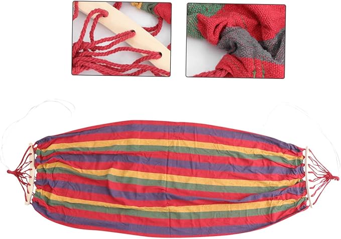 LIOOBO Leisure Hammock Comfortable Single Person Swing Giant Mesh Rope for Camping Outdoor Beach Visitors