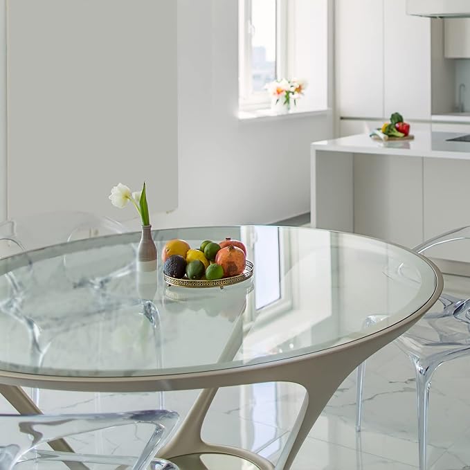 42" Inch Round Glass Table Top 3/8" Thick Pencil Polish Edge Tempered by Fab Glass and Mirror