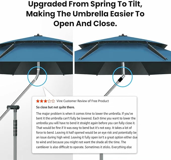ECOPOOLTECH 7' Above Ground Pool Umbrellas, Outdoor Pool Sunshade for Oval or Rectangular Swimming Pools, Multi-functional Patio Umbrella for Garden/Pool Deck/Backyard, Must have Pool Accessories