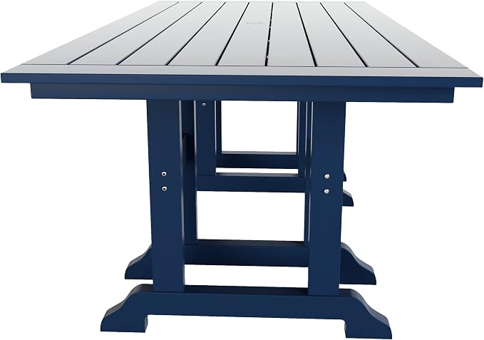 WestinTrends Malibu 71" Outdoor Patio Dining Table, Navy Blue