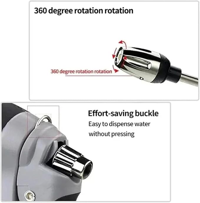 Pressure Washer, Cordless Pressure Washer, with Spray Nozzle, Turn Any Hose Into A High-Pressure Water Jet, with 360° Rotating for Three Spray Modes with Foam Pot (No Water Pipe)