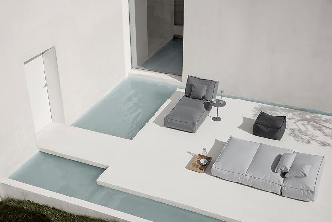 blomus Stay Outdoor Side Table, 45x40cm / 17.7x15.8in, Magnet (Charcoal)