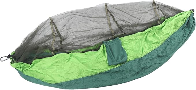 Camping Hammock Breathable Lightweight Portable Double 2 Person Hammock Tent, Outdoor Travel Hammock with Net, for Hiking Backpacking Survival Adventure