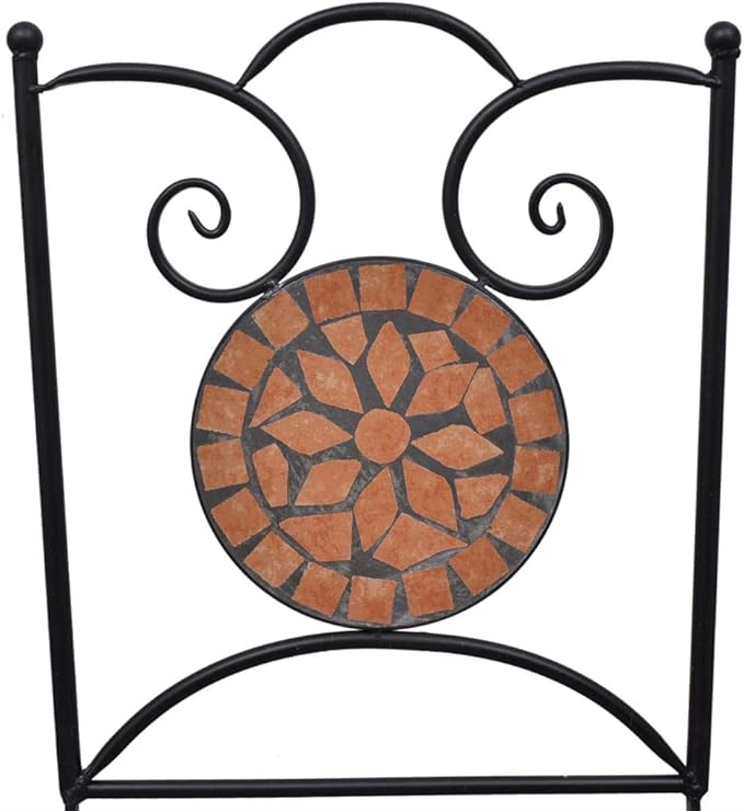 Mosaic Bistro Set,Patio Lounge Set,Outdoor Patio Furniture,Outdoor Chat Conversation Set,Garden Furniture Sets,for Patio,Backyard,Garden,Outdoor,3 Piece Ceramic Tile Terracotta