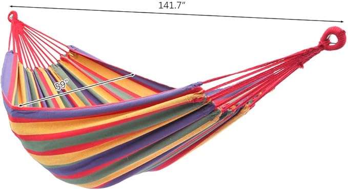 YKS Canvas Hammock (79 Inch × 34 Inch, 330 Pounds Maximum Capacity)