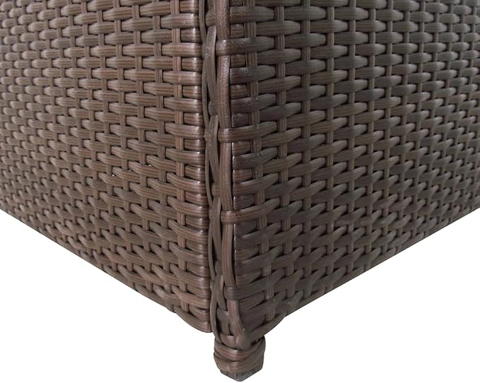 【Fast Shipping】 Outdoor Rattan Storage Box, All Weather Deck Box for Patio Furniture Storage, Outdoor Toys and More Patio Storage Box Brown 47.2"x19.7"x23.6" Poly Rattan