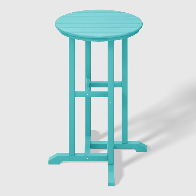 WestinTrends Malibu 37" Counter Height Round Outdoor Patio Bistro Bar Table, Turquoise