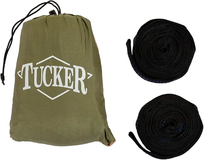Circle Y Tucker Day Trip Portable Compact Durable Lightweight 10T Parachute Nylon Outdoor Camping Hammock with Steel Carabiners, Tree-Safe Straps, 250Lbs Weight Limit & Built-in Drawstring Pouch
