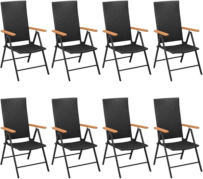 9 Piece Patio Dining Set, Sectional Sofa Patio Conversation Set Outdoor Sofa Sets Outdoor Lounge Sets for Garden Poolside Negotiation Area Exhibition Black and Brown