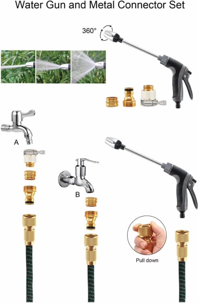 jethose pressure washer nozzle Original - New & Improved 2026 Model, 360° Rotating, Durable Stainless Steel Spray Nozzle (Green-a,One size)