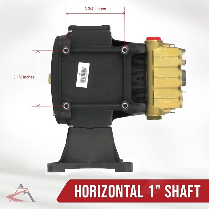 The ROP Shop OEM AR 1" Shaft 4000 PSI Pressure Washer Pump for Comet AWD-K 3030 G, ZWD4040G-K