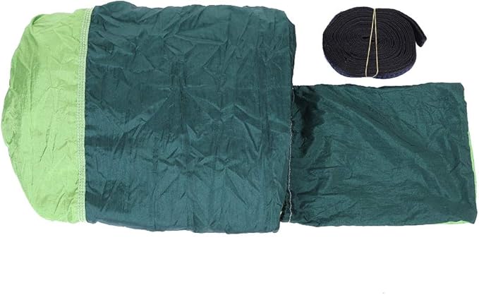 Portable Camping Travel Single Hammock, Hanging Bed with Tree Strap, Lightweight Nylon Hammock for Outdoor Backpacking, Includes 2 Straps and Metal Buckles for Quick (Matching Tree with Fruit Green