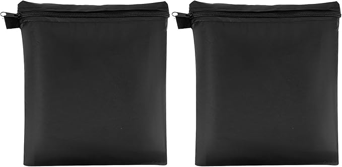 QWORK Patio Chair Covers, 2 Pack Waterproof High Back Chair Covers, 4-6 Stackable Outdoor Chair Covers, Black