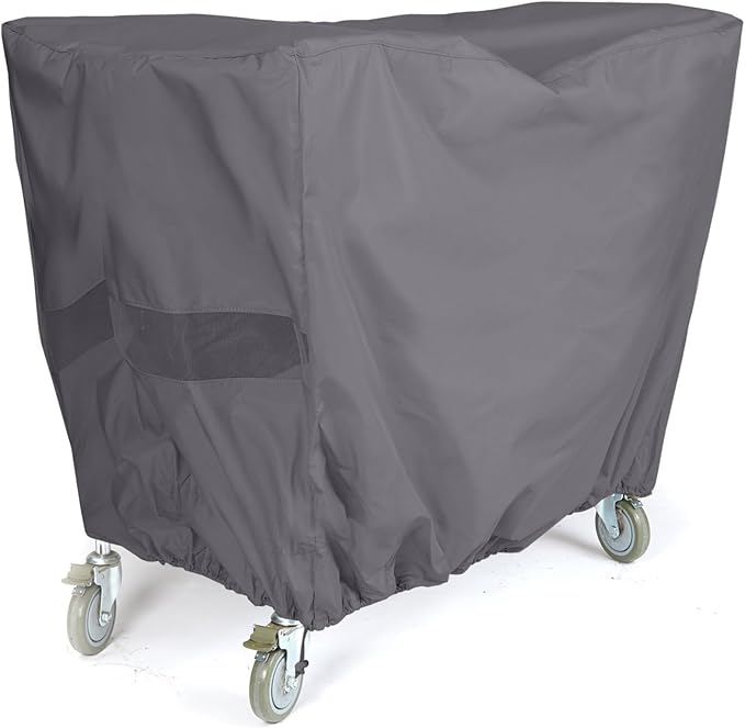 Coverstore Elite Outdoor Serving Cart Cover – All-Weather Patio Furniture Protector with Mesh Vents, Water-Resistant Polyester, Drawcord Hem & Buckle Straps, 50W x 30D x 34H, Charcoal