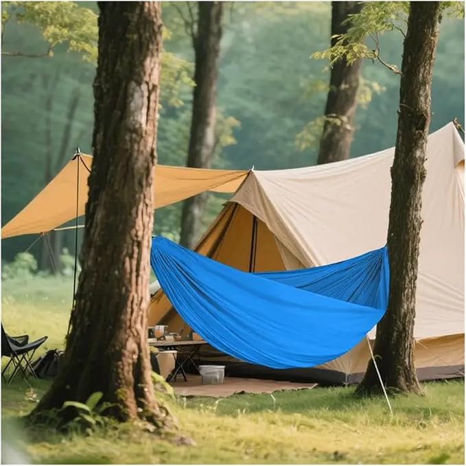 Hammocks, Beach Hammock Travel for Camp Double Single Person Hangable On Trees Bed,for Outside(Sapphire)