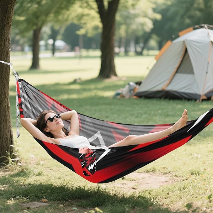 Abstract Lightning Hammocks with Tree Straps Swing Hammock for Indoor Outdoor Patio