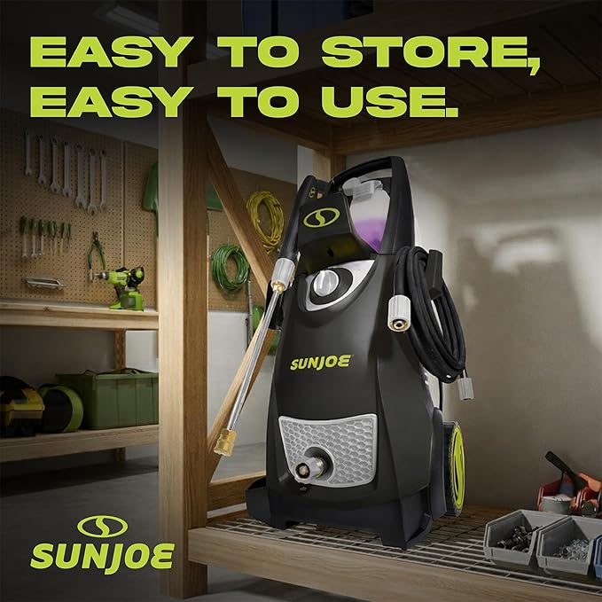 Sun Joe Pressure Washer, Electric Power Washer w/Extension Spray Wand and Hose, 2030 Max PSI (PWMA Rated)-Portable Cleaning & Washing Machine System for Patios, Decks & Sidewalks, SPX3000-PK1
