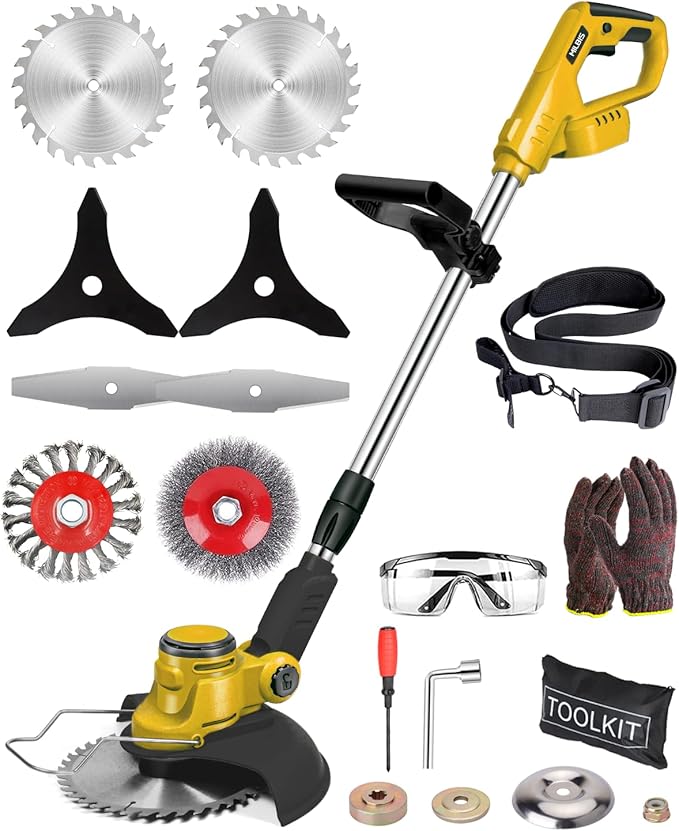 2 x 8 Inch 8" Round Saw Blade, 9" Metal Blades, 9" 3 Tooth Blade, 4" Weed Brush for MILBIS 8 Inch Weed Wacker