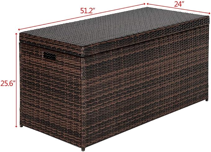 Simple and Practical Outdoor Deck Box Storage Box Brown Gradient