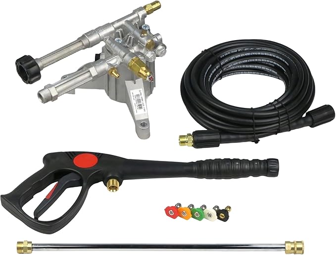 The ROP Shop 2600 psi, 7/8" Shaft, Left-Handed, Power Pressure Washer Pump & Deluxe Spray Kit