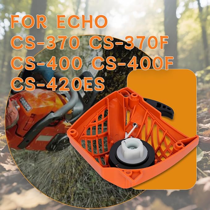 CS-400 Recoil Starter Assembly for For Echo CS-370, CS-370F, CS-400, CS-400F, CS-420ES Chainsaws – OEM Replacement A051000982 A051000981 A051000980