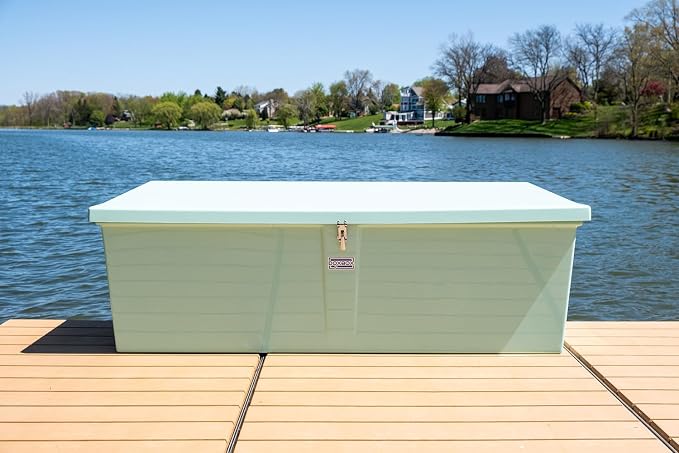 DoxBox Fiberglass Storage Box. US Made Weatherproof Storage with UV-Resistant Gelcoat for Waterfront, Boat, and Outdoor Gear, Rectangle Shape (white)