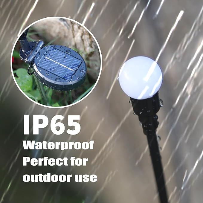 YAKii Solar Garden Lights Outdoor Waterproof, 4 Packs 32LED Firefly Swaying Light,Upgraded Outdoor Decor Lights for Yard Patio Pathway Lawn, Unique Gifts for Women Christmas Decoration,Warm White